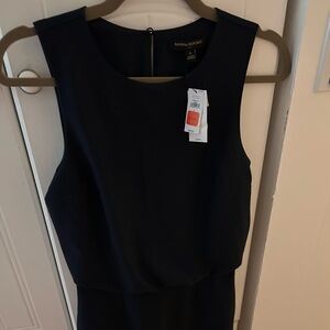 Banana Republic Deep Navy Blue NWT Sleeveless Dress with Bloused waist and skirt